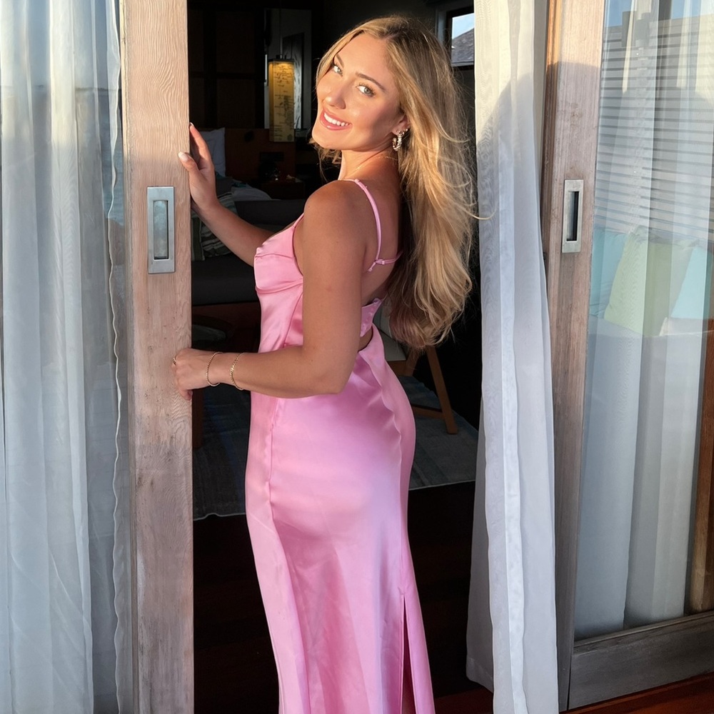 Pink Satin Zara Dress